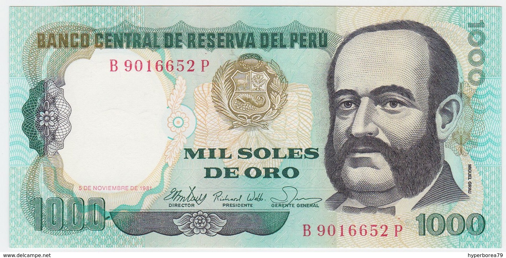 Peru P 122 - 1000 1.000 Soles De Oro 5.11.1981 - UNC - Peru