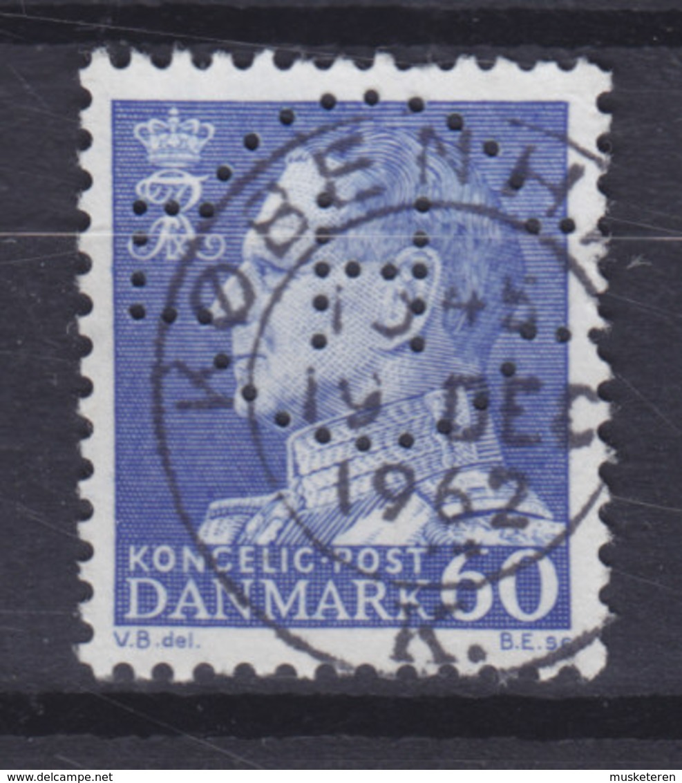 Denmark Perfin Perforé Lochung (H09) 'H In Banderole' A/S C.A. Herstad København  (2 Scans) - Abarten Und Kuriositäten