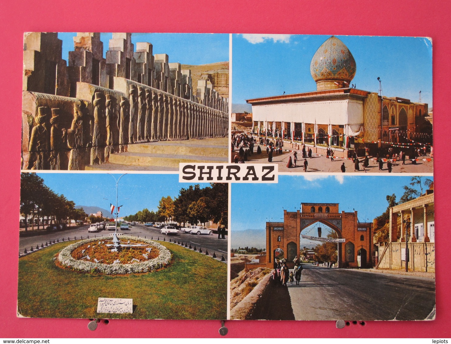 Iran - Shiraz - 4 Vues - Joli Timbre - 1973 - Scans Recto-verso - Iran