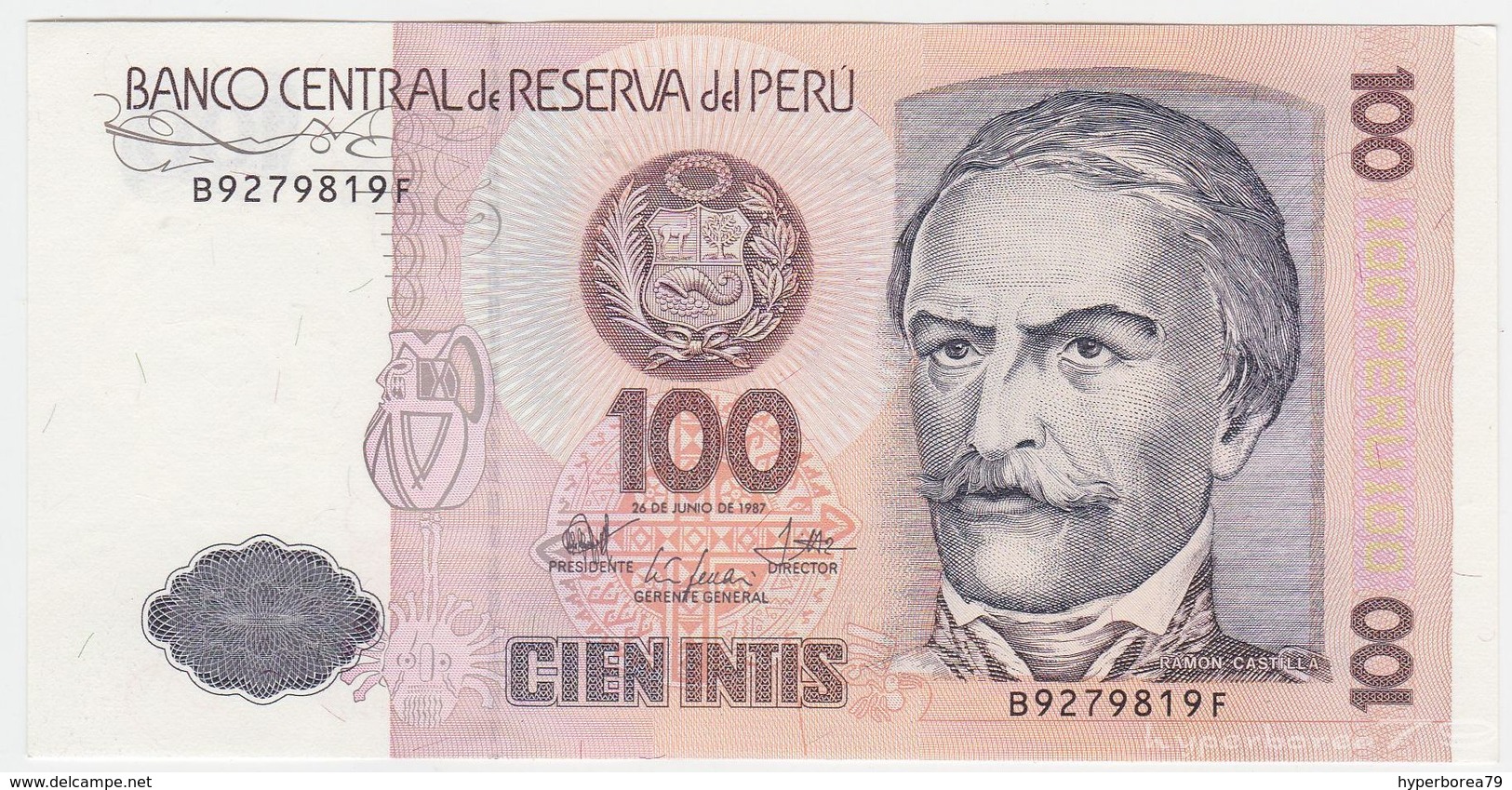 Peru P 133 - 100 Intis 26.6.1987 - UNC - Pérou