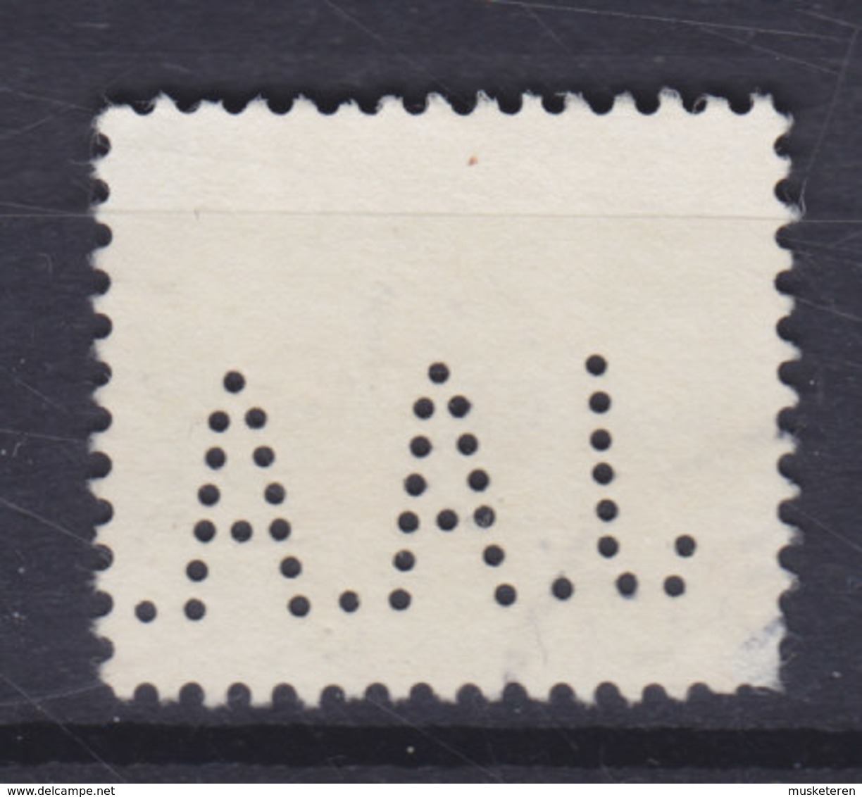 Denmark Perfin Perforé Lochung (J03) 'J.A.A.' J. A. Alstrup Aarhus  (2 Scans) - Abarten Und Kuriositäten