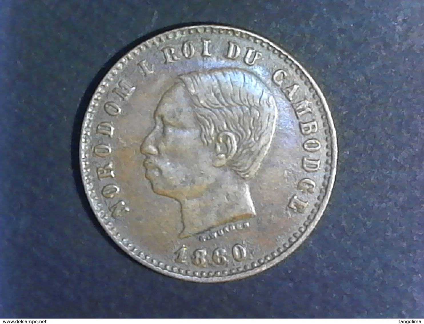 1860 Cambodge - 10 Centimes Frappe Locale - Kambodscha