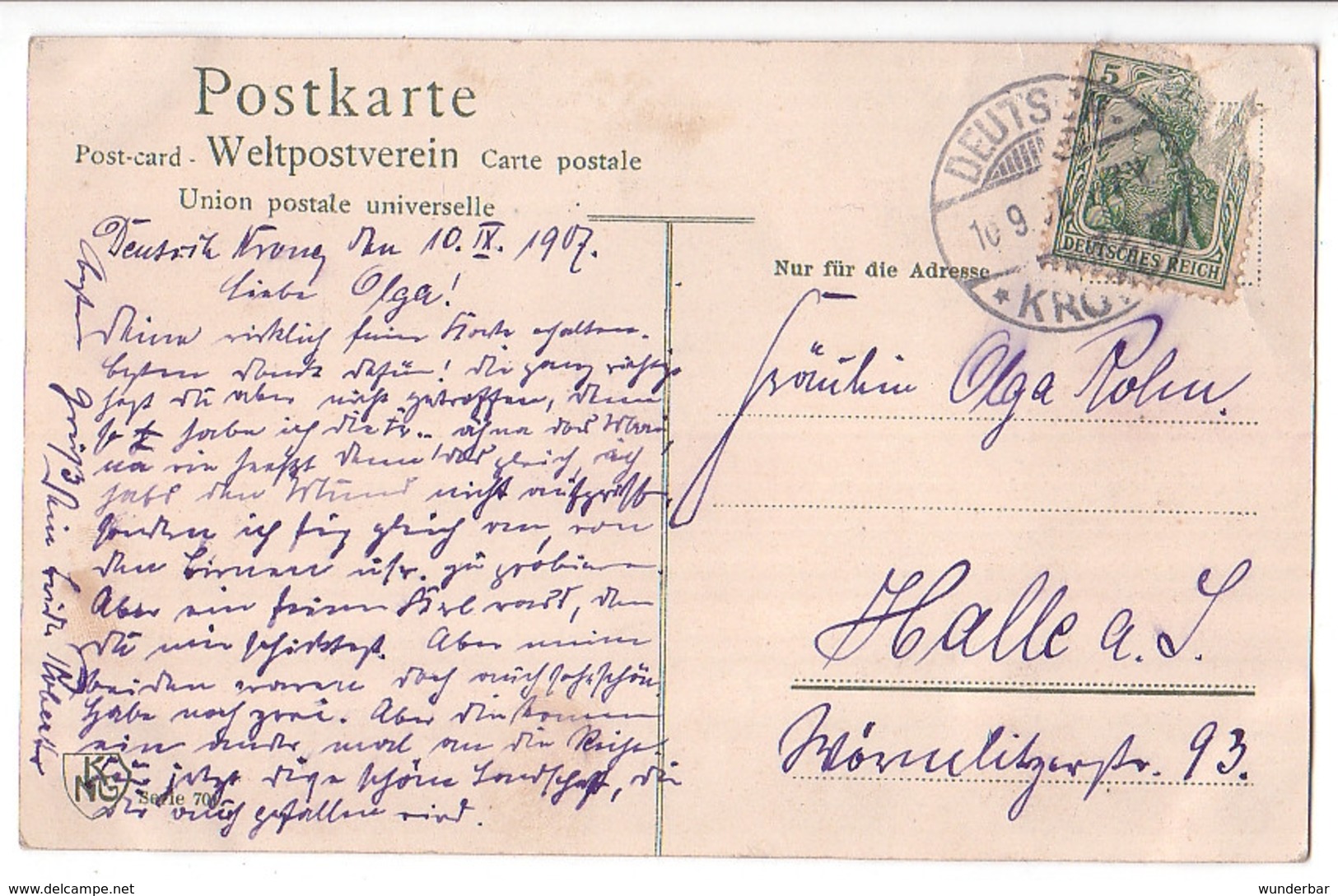 Worpswede  1907, Poststempel Deutsch Krone   (z5676) - Worpswede