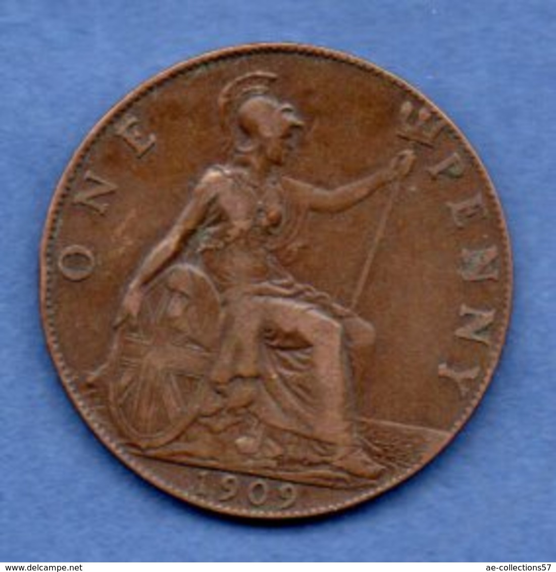 Grande Bretagne  --  1 Penny 1909  -  Km # 794.2  -  état  TTB - D. 1 Penny