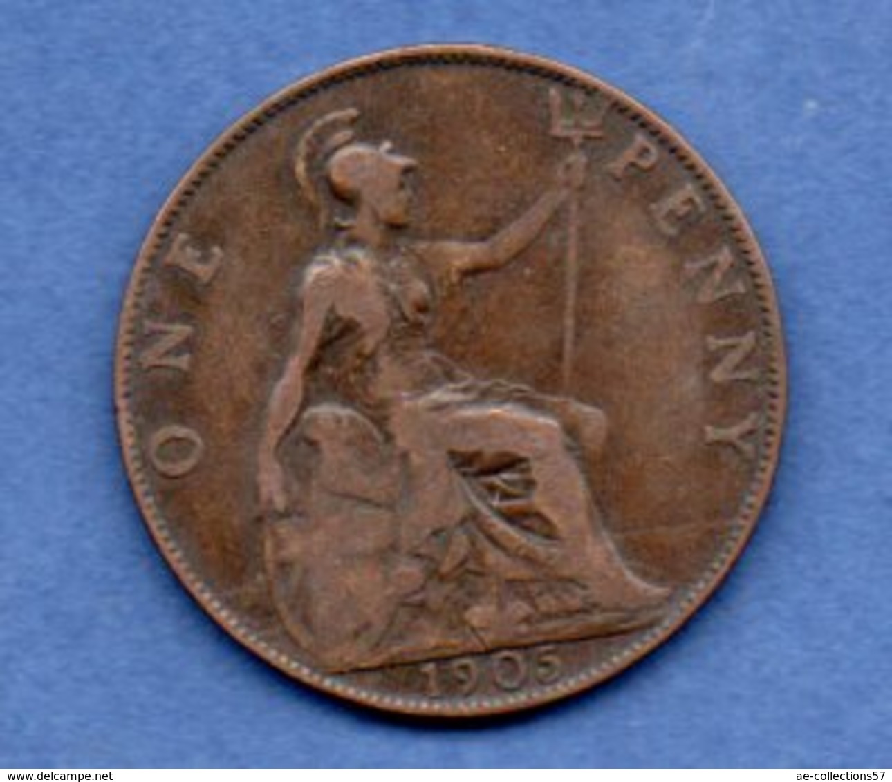 Grande Bretagne  --  1 Penny 1905  -  Km # 794.2  -  état  TB+ - D. 1 Penny