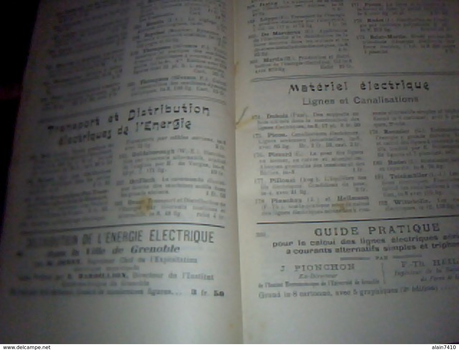 Vieux Papier   Non Illustré   Le Catalogue De La Houille Blanche Electicitee Hydraulique Annee A Definir ?? - Advertising