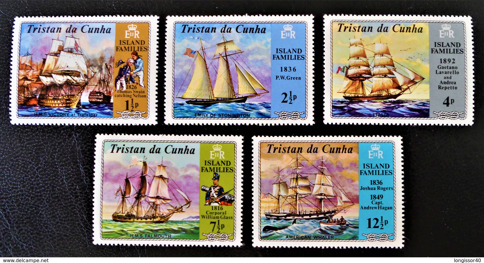 NAVIGATEURS ET VOILIERS 1971 - NEUFS ** - YT 157/61 - MI 157/61 - Tristan Da Cunha