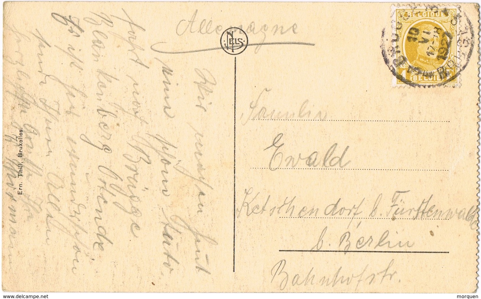 29842. Postal BRUGGES (Bruges) Belgien 1927. Grand Place - Cartas & Documentos