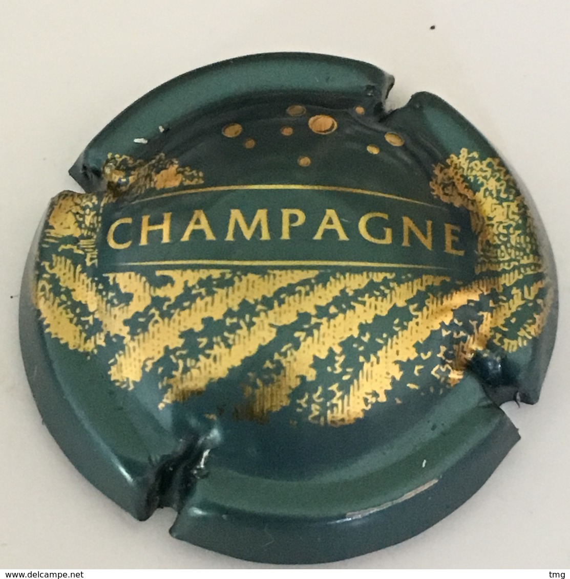 167 - Capsule De Champagne - Générique 767 - Champagne Et Champ Bleu Pétrole Et Or - Altri & Non Classificati