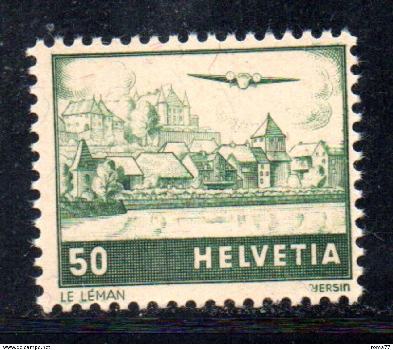 141/1500 - SVIZZERA 1941 , Posta Aerea   Unificato N. 29a  *  Linguella. Varietà Tetto Bianco A Dx - Nuovi