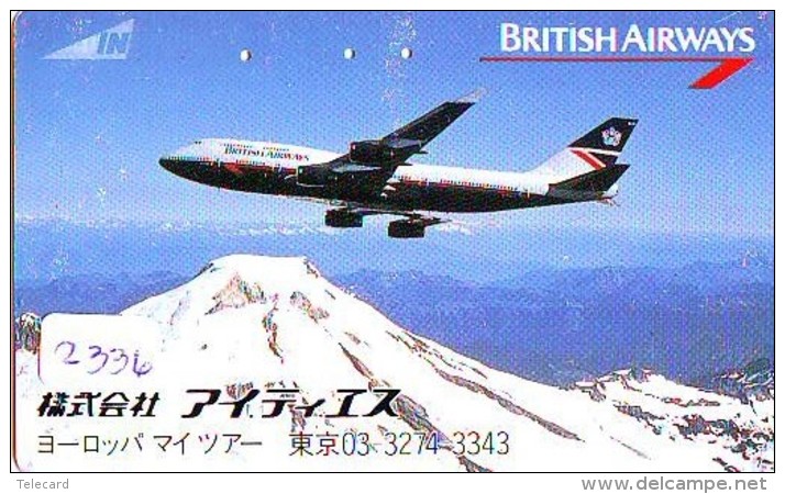 Télécarte  JAPON * 110-011  * BRITISH AIRWAYS (2336)  Airplane * Flugzeug AVION * AIRLINE * Phonecard JAPAN - Avions