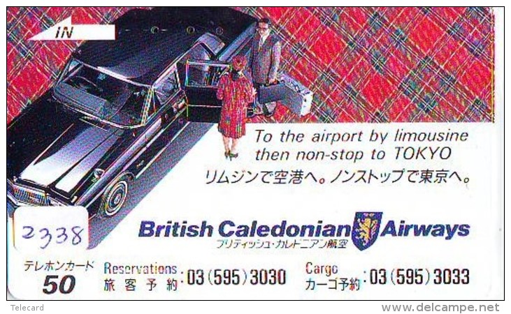 Télécarte  JAPON * 110-011 * BRITISH CALEDONIAN AIRWAYS (2338)  Airplane * Flugzeug AVION * AIRLINE * Phonecard JAPAN - Avions