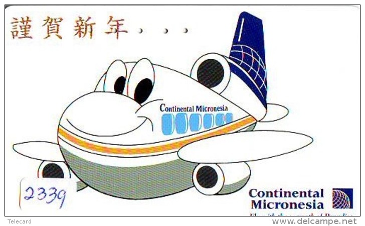 Télécarte  JAPON * 110-196001 * CONTINENTAL MICRONESIA (2339)  Airplane * Flugzeug AVION * AIRLINE * Phonecard JAPAN - Avions
