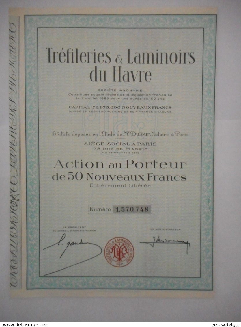 Trefileries Et Laminoirs Du HAVRE - Industrie