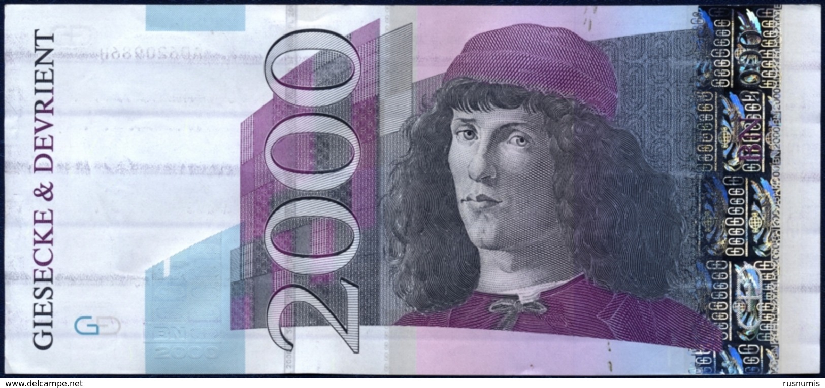 GIESECKE & DEVRIENT PRINTER TEST NOTE BANKNOTE AUNC - Andere & Zonder Classificatie