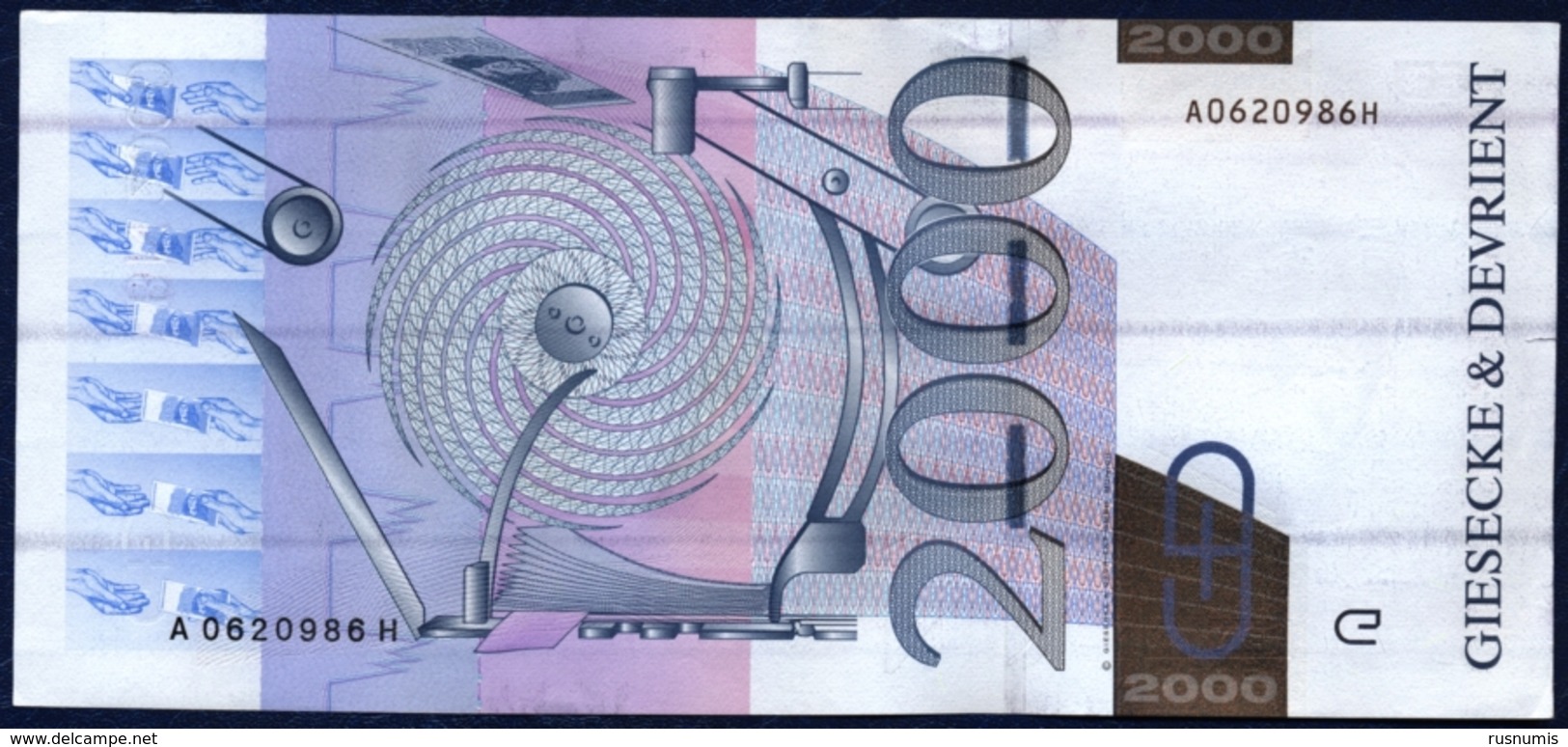 GIESECKE & DEVRIENT PRINTER TEST NOTE BANKNOTE AUNC - Andere & Zonder Classificatie