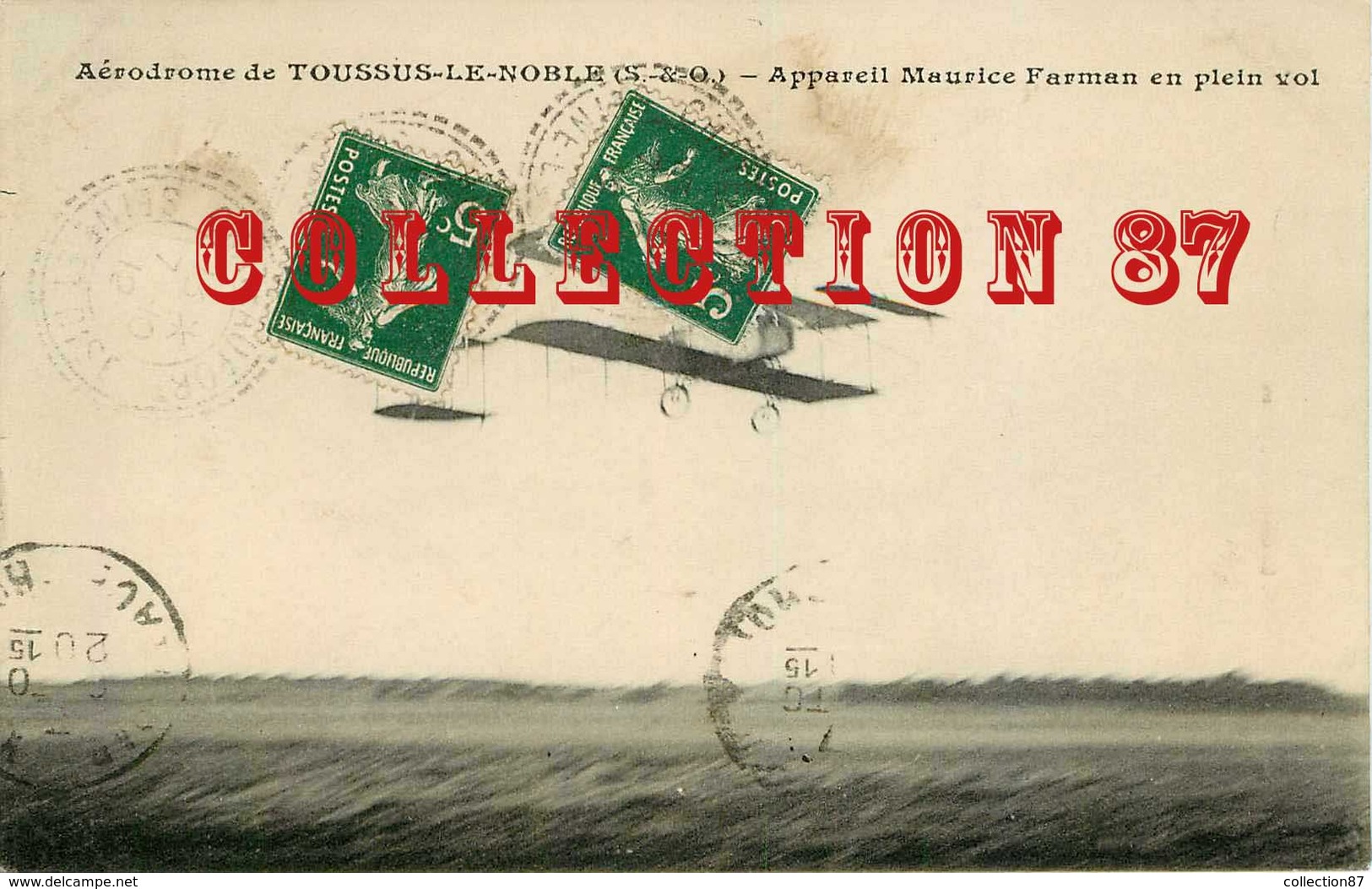 78 ☺♦♦ TOUSSUS LE NOBLE < AERODROME - AEROPLANE FARMAN En PLEIN VOL - Toussus Le Noble