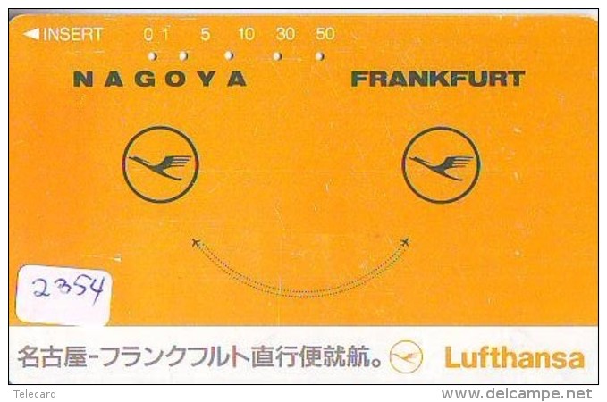 Télécarte  JAPON * LUFTHANSA  (2354) Airplane * Flugzeug AVION * AIRLINE * Phonecard JAPAN - Avions