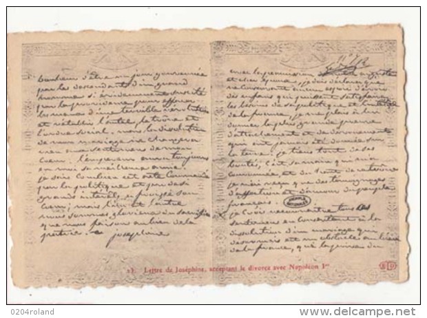 Histoire - Lettre De Joséphine, Acceptant Le Divorce Avec Napoléon 1er  - Achat Immédiat - History