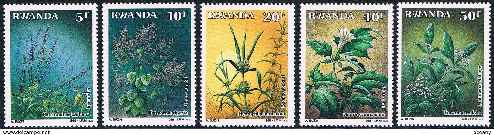 Rwanda - Plantes Médicinales 1342/1346 ** - Plantes Médicinales