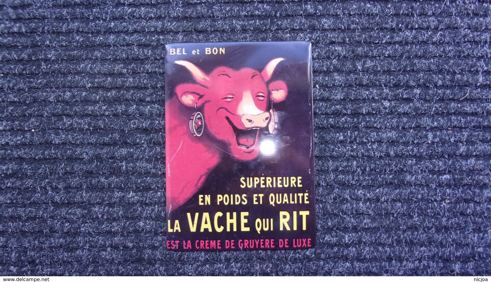 Plaque En Tole  Publicite  La Vache Qui Tit    15x21 - Plaques En Tôle (après 1960)