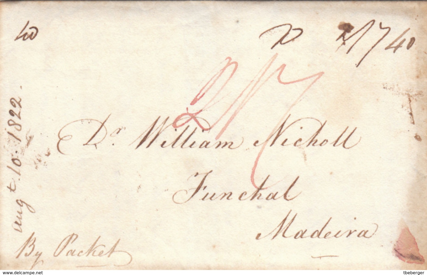 United Kingdom Madeira 1821/27 Correspondence 7 Entire Letters London To Funchal (q191) - ...-1840 Préphilatélie