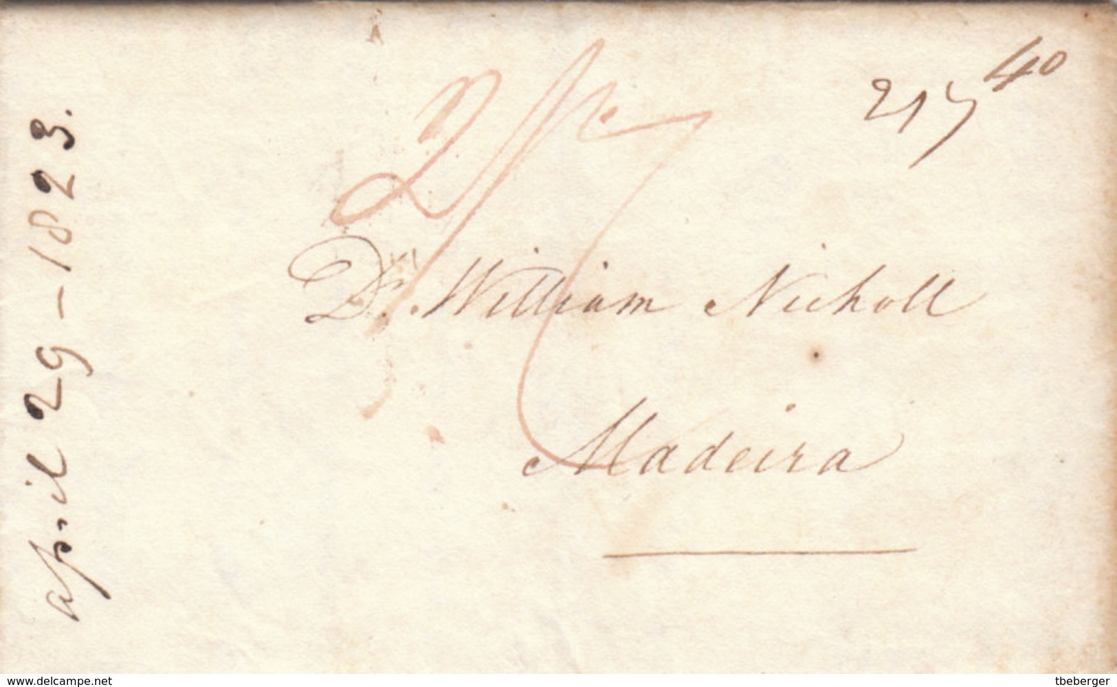 United Kingdom Madeira 1821/27 Correspondence 7 Entire Letters London To Funchal (q191) - ...-1840 Préphilatélie