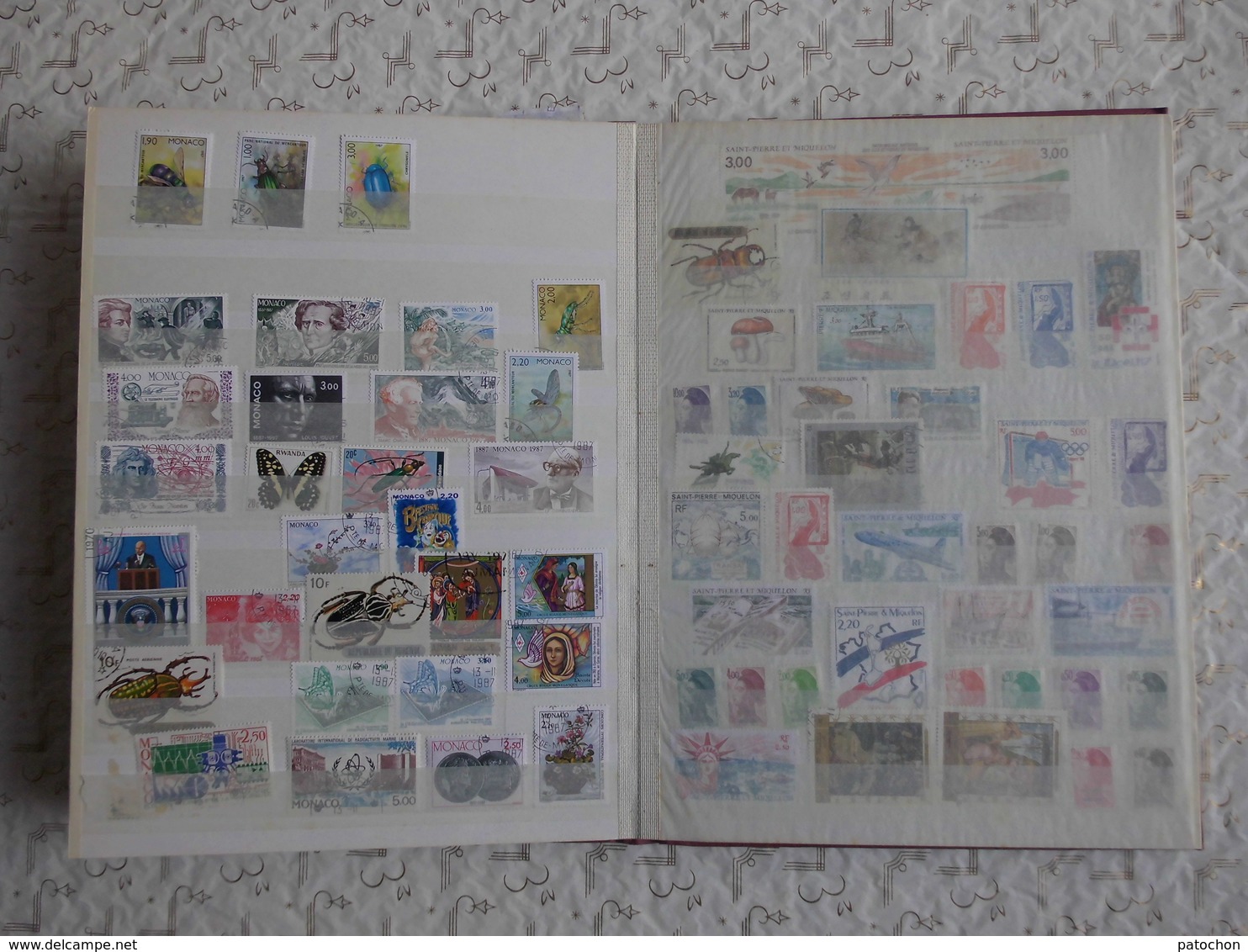 Lot N°2 Album Timbres Années 1980's 90's France & Monde & 1er jour Calgary Monaco etc....17 PHOTOS