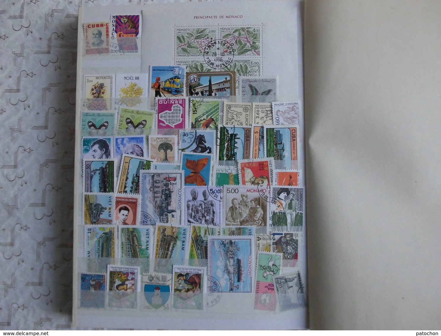 Lot N°2 Album Timbres Années 1980's 90's France & Monde & 1er jour Calgary Monaco etc....17 PHOTOS