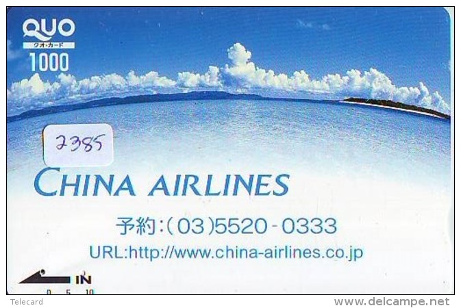 Carte Prépayée  Japon  * CHINA AIRLINES    (2385)  * AVIATION * AIRLINE * PREPAID CARD  JAPAN - Avions