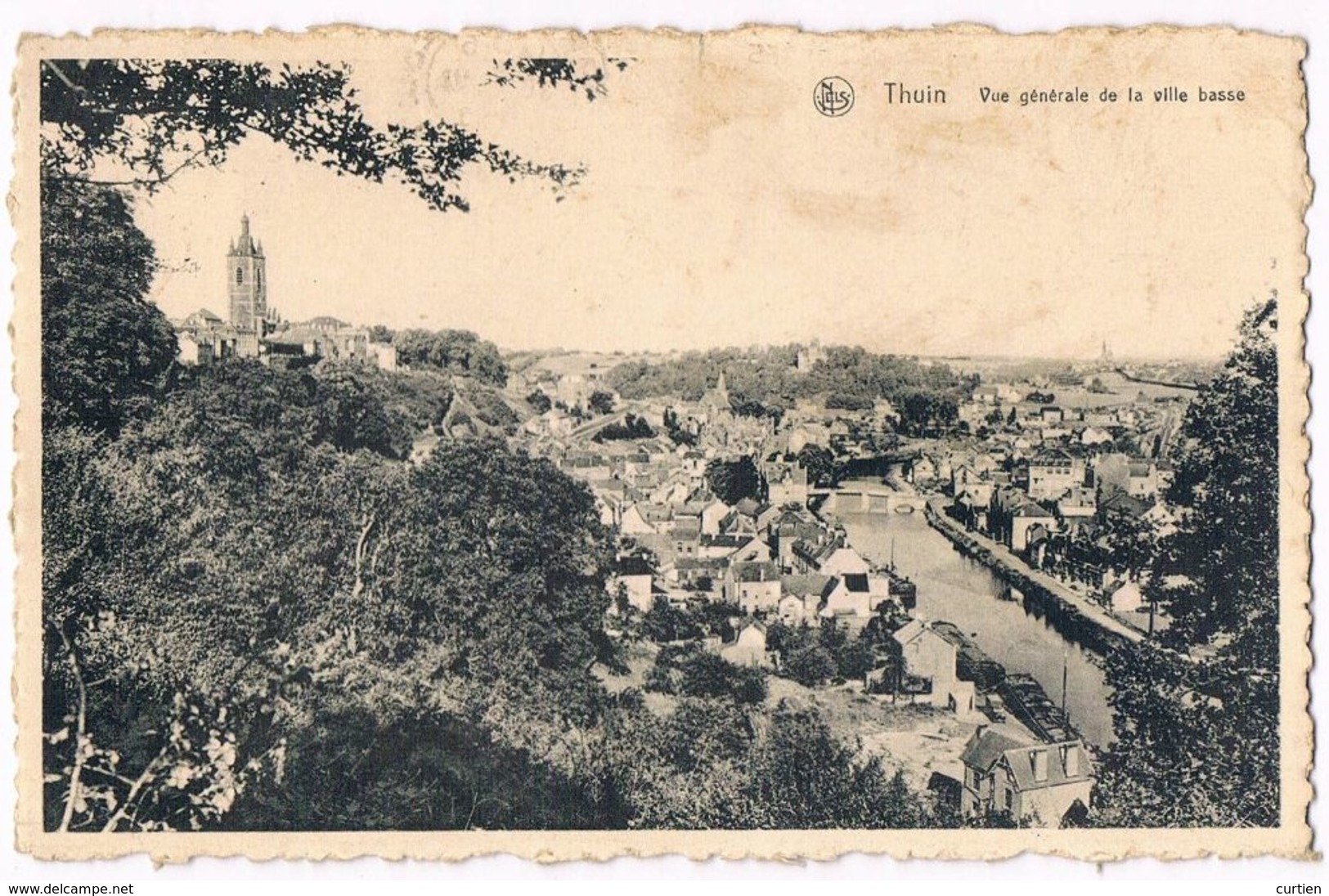 THUIN  Belgique  Vue Générale Ville Basse .1953 - Thuin