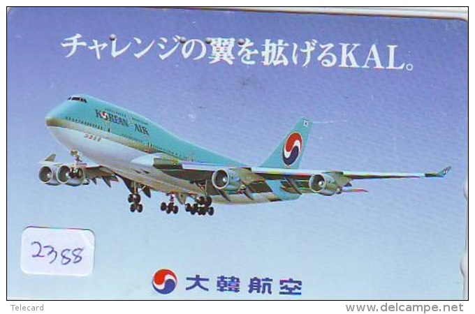 Télécarte  JAPON * KOREAN AIR   (2388)  * AVIATION * AIRLINE * Phonecard JAPAN * AIRPLANE * FLUGZEUG * VLIEGTUIG - Avions