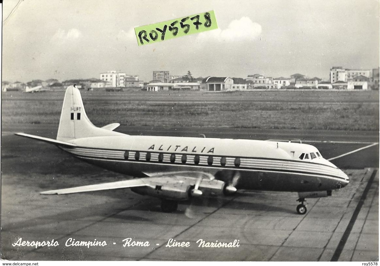 Lazio Roma Ciampino Aeroporto Internazionale Linee Nazionali Veduta Ciampino Pista Aereo Alitalia In Pista (vedi Retro) - Aerodromi