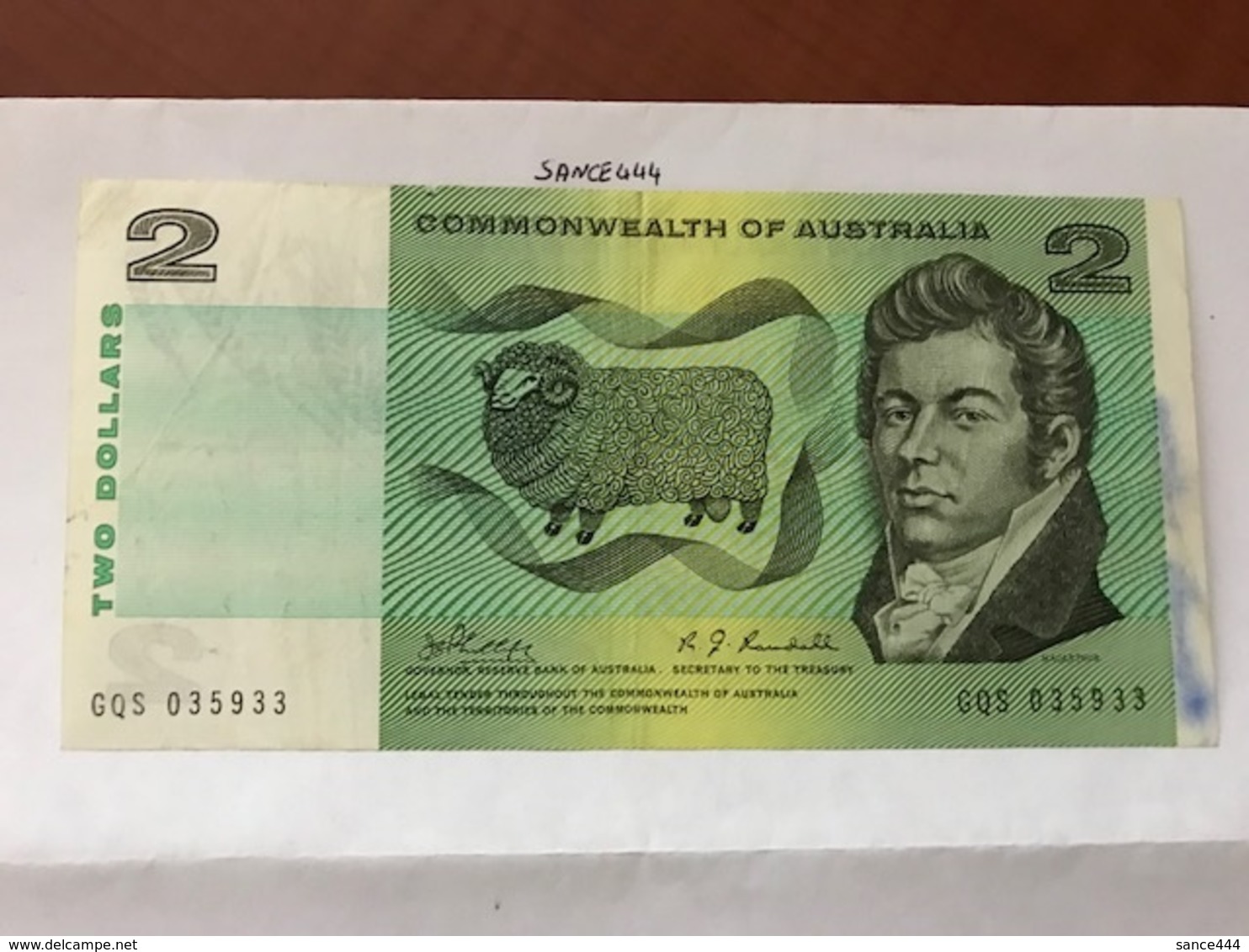 Australia Two Dollars Banknote - 1974-94 Australia Reserve Bank (papier)