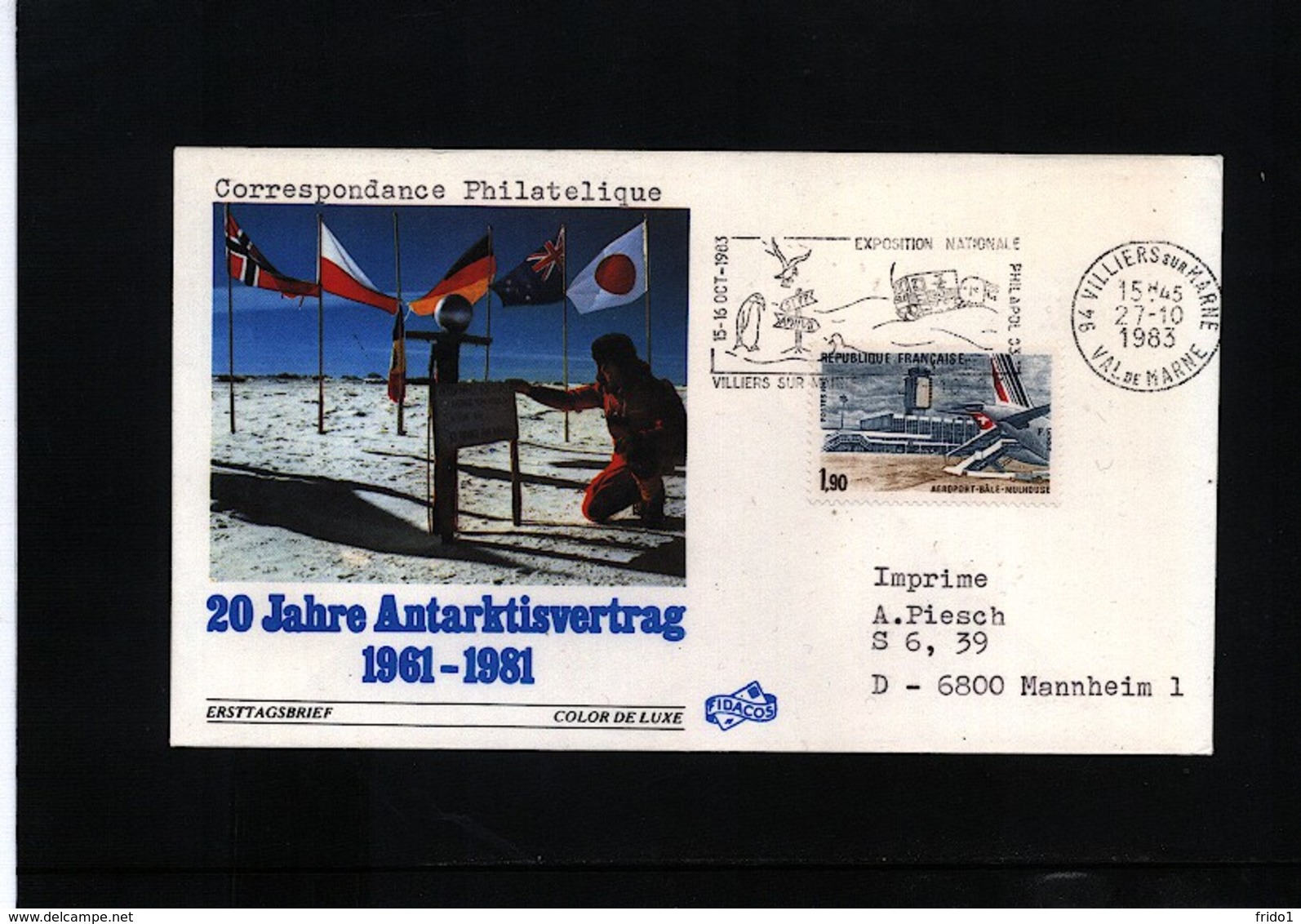 France / Frankreich 1983 Polar Research Interesting Cover - Antarktisvertrag