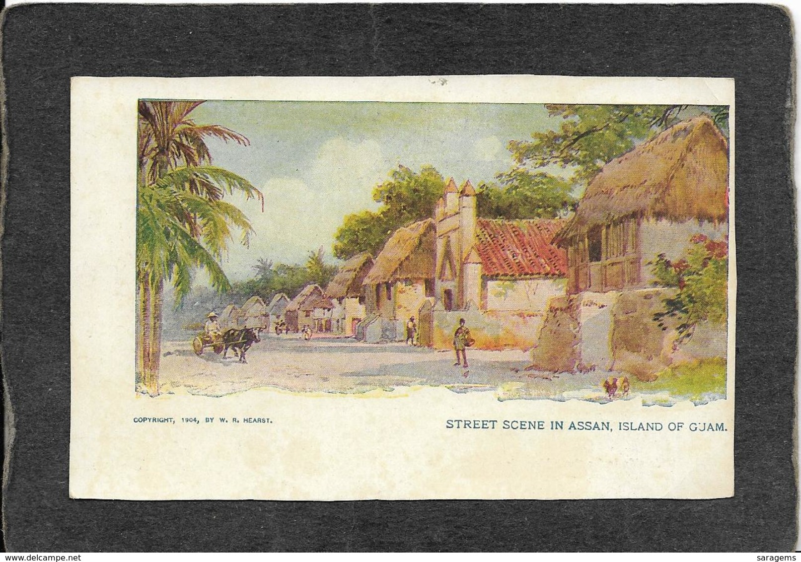 Guam-Street Scene In Assan,Guam 1904 - Mint Antique Postcard - Guam