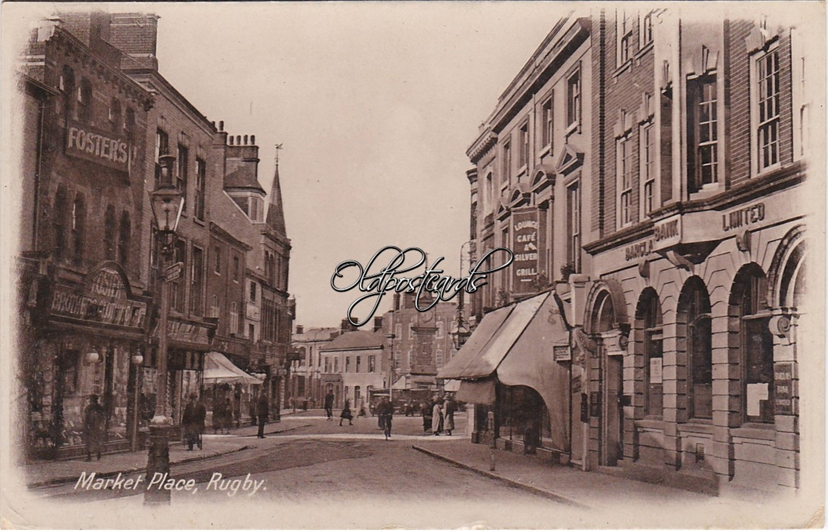 Old Postcard; Market Place. Rugby. Warwickshire. C1920 - Autres & Non Classés