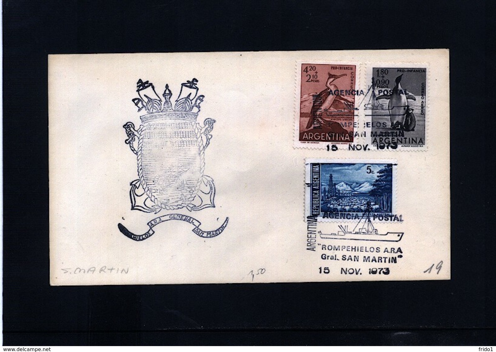 Argentina 1973 Interesting Polar - Ship Cover - Polareshiffe & Eisbrecher