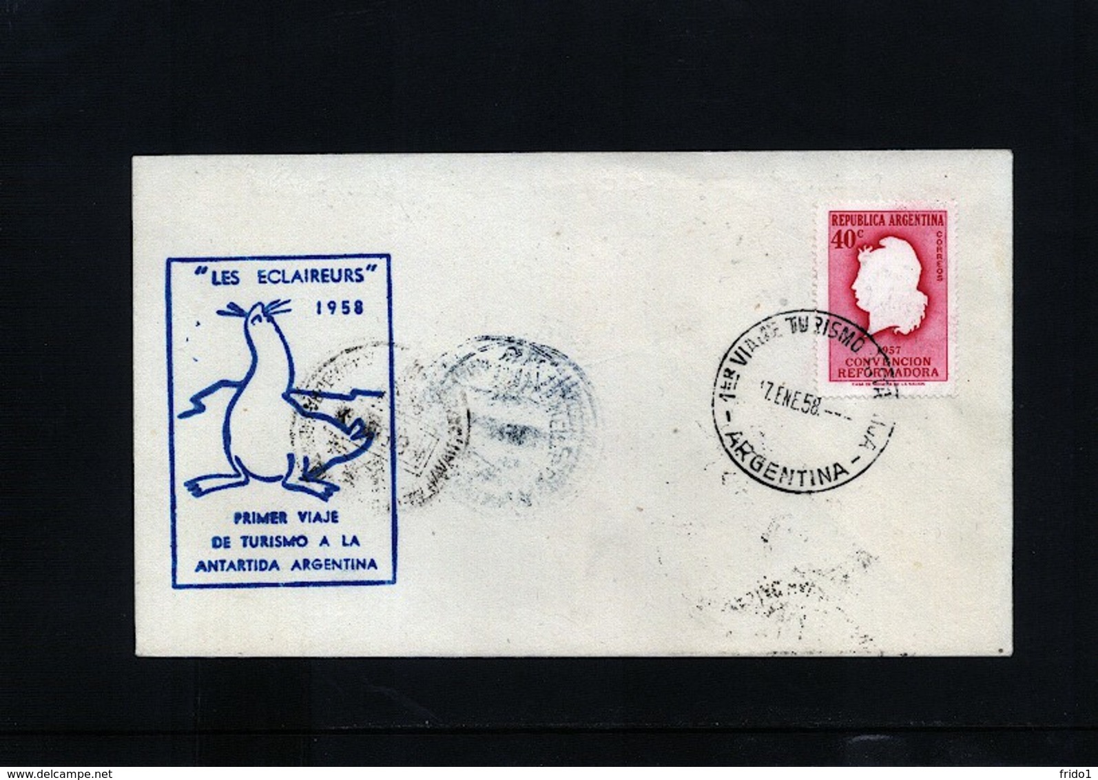 Argentina 1958 Interesting Polar Cover - Polareshiffe & Eisbrecher