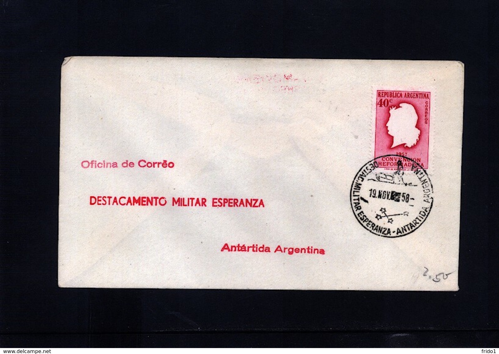 Argentina 1958 Interesting Polar Cover - Polareshiffe & Eisbrecher