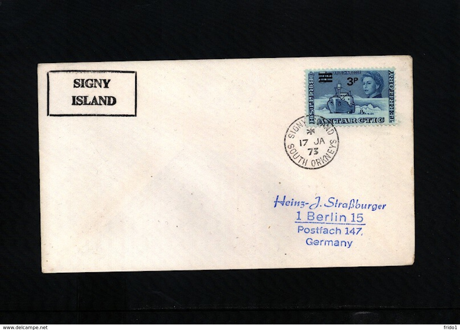 British Antarctic Territory 1973 Signy Island Interesting  Cover - Briefe U. Dokumente