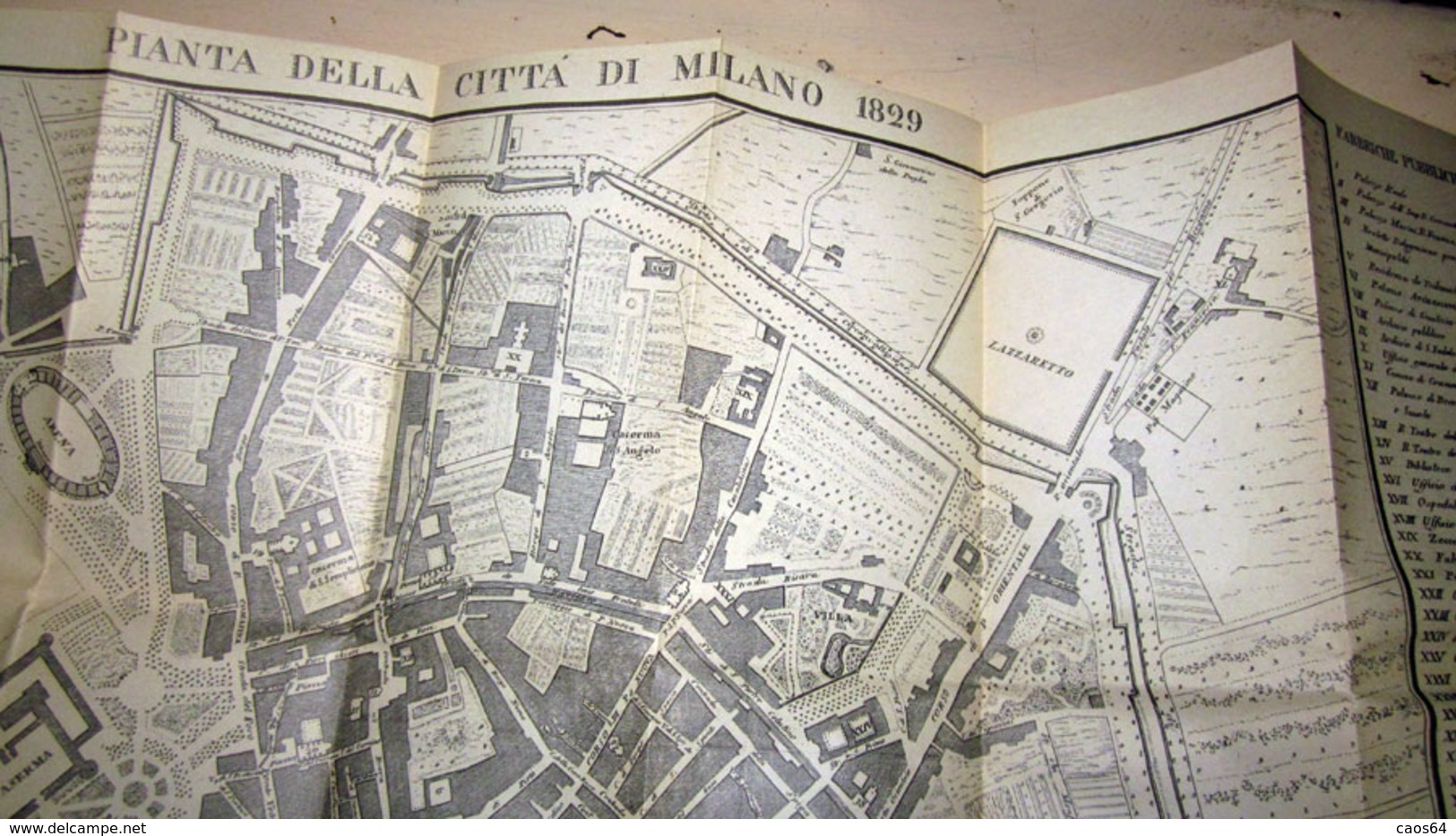 PLAN DE LA VILLE DE MILAN  CHEZ EPIMAQUE ET PASCAL ARTARIA' - Carte Stradali