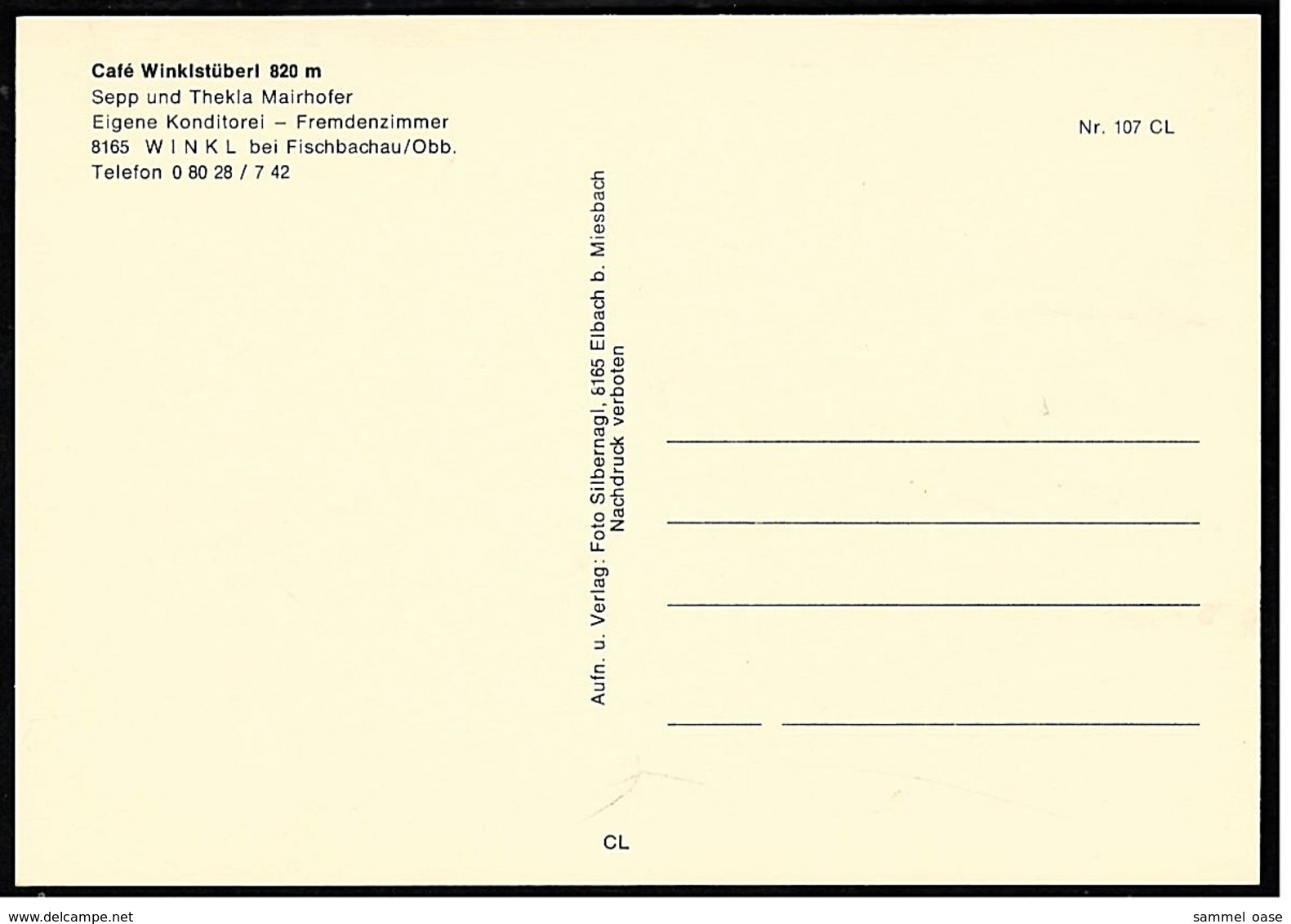 Cafe Winklstüberl  -  Winkl B. Fischbachau  -  Mehrbild-Ansichtskarte Ca.1975  (8997) - Miesbach