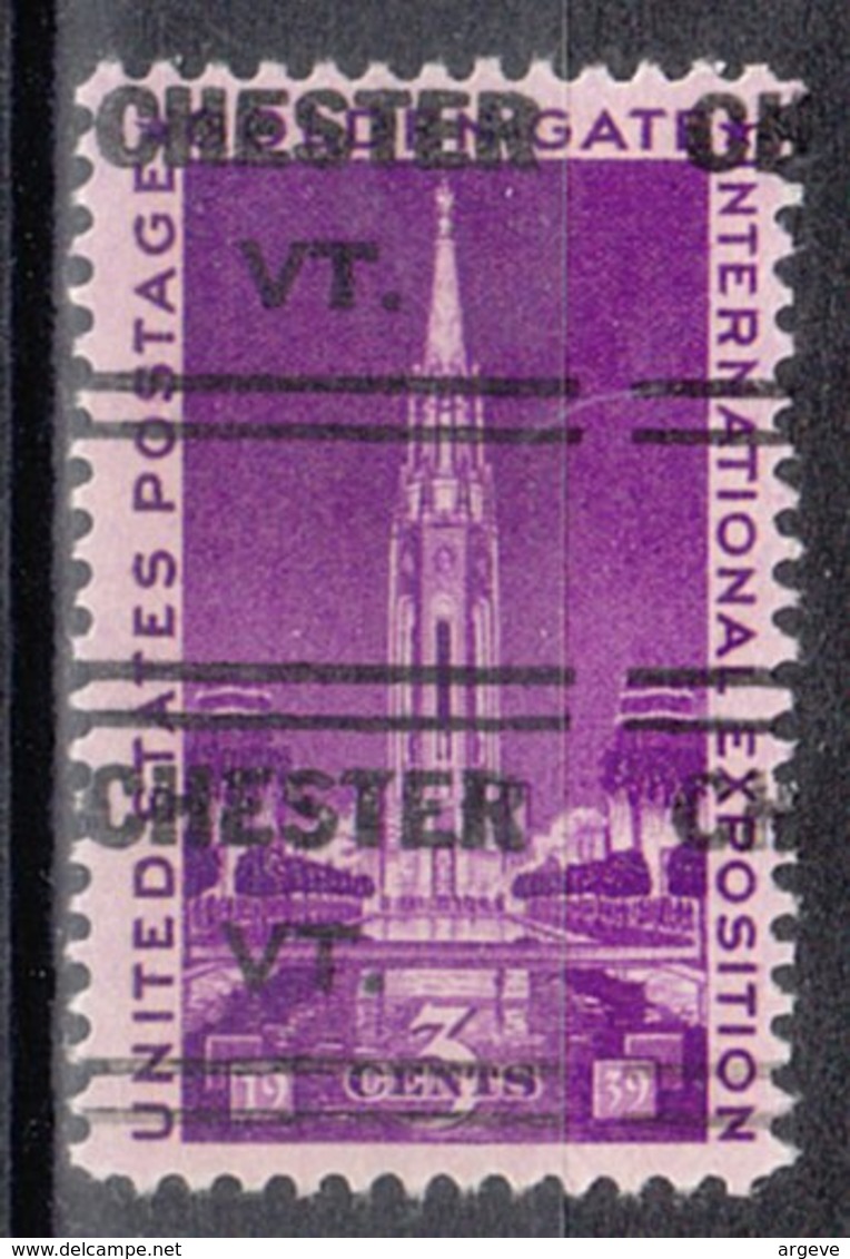 USA Precancel Vorausentwertung Preo, Locals Vermont, Chester 631, Commemorative Stamps - Vorausentwertungen