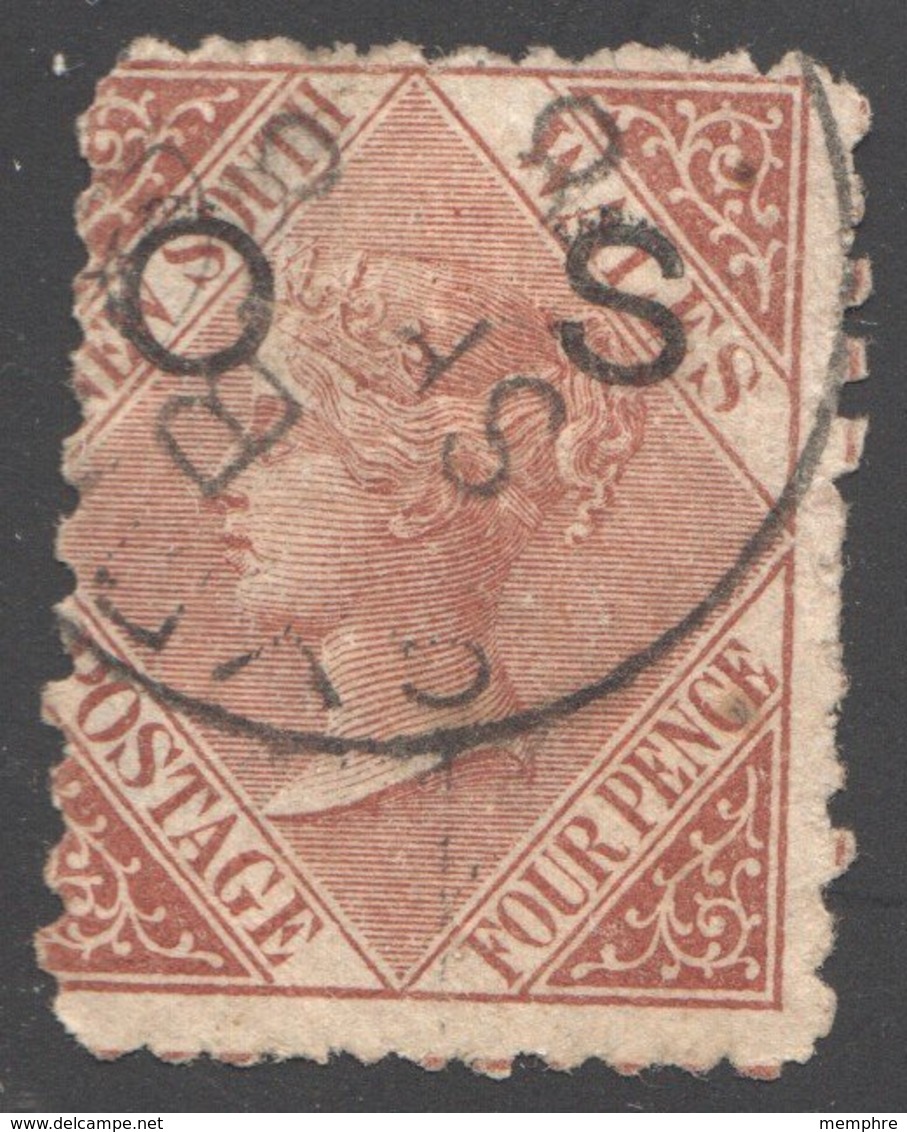OFFICIAL  4d. Queen Victoria Perf 13 - Used Stamps