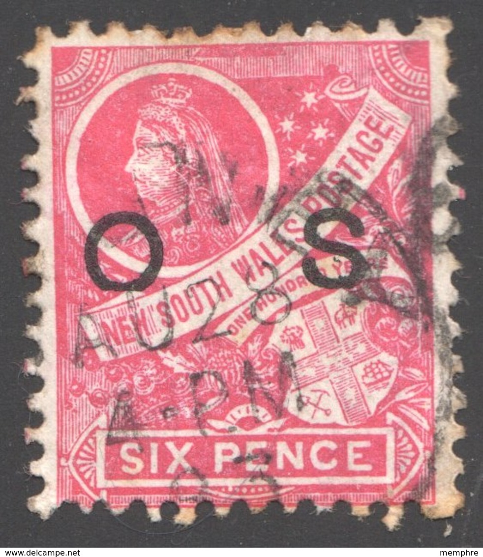 OFFICIAL  6d. Queen Victoria And Arms Of Colony SG O42 Perf 12 - Usati