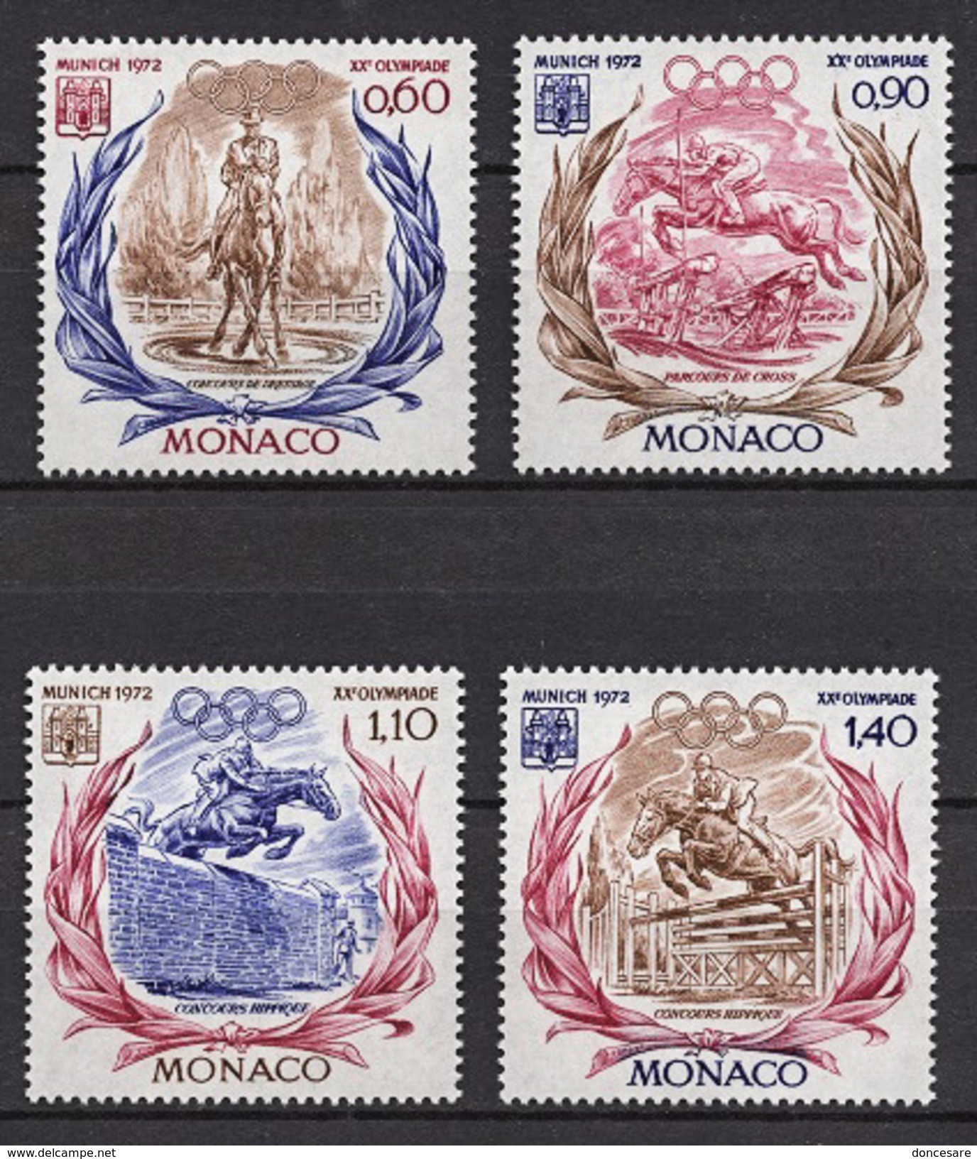 MONACO 1972 - SERIE 4 TP  N° 890 A 893  - NEUFS ** - Nuevos