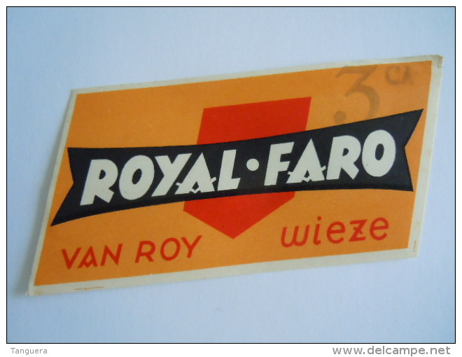 Label Etiquette Bier Bière Beer Royal Faro 3 Van Roy Wiez - Bier