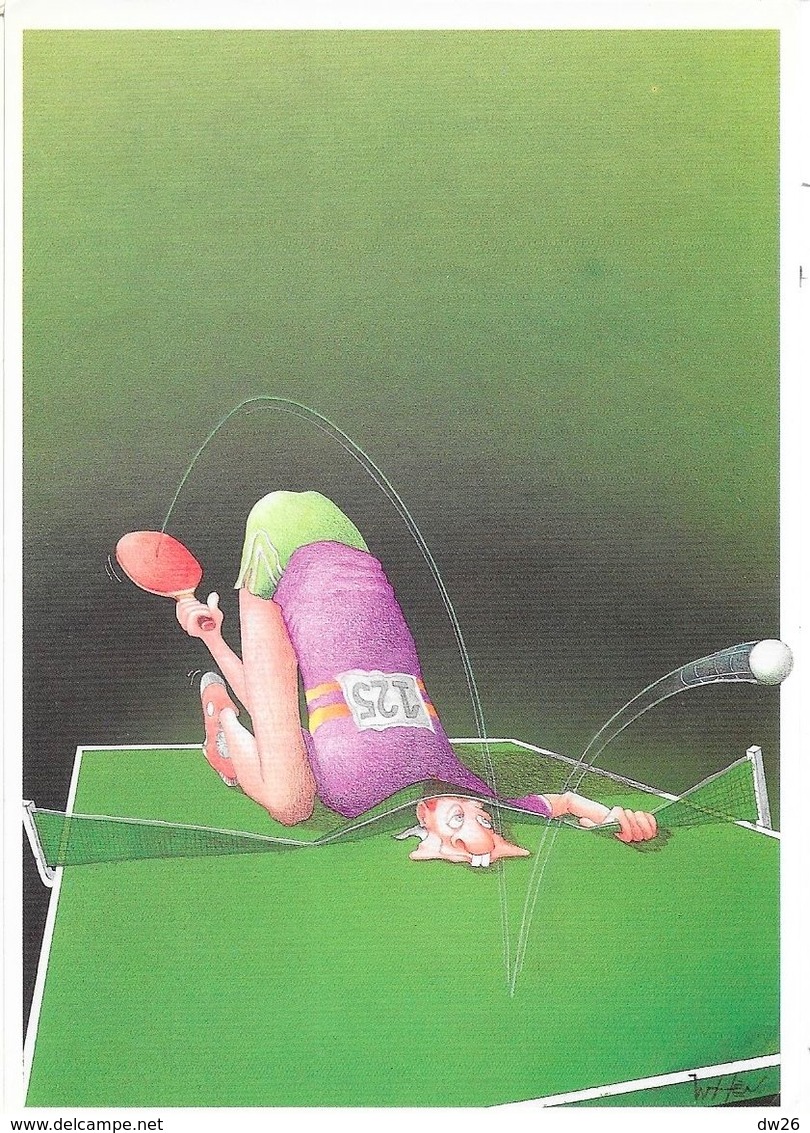 Humour, Illustration De Heneuy: Tennis De Table, Ping-Pong - Humour