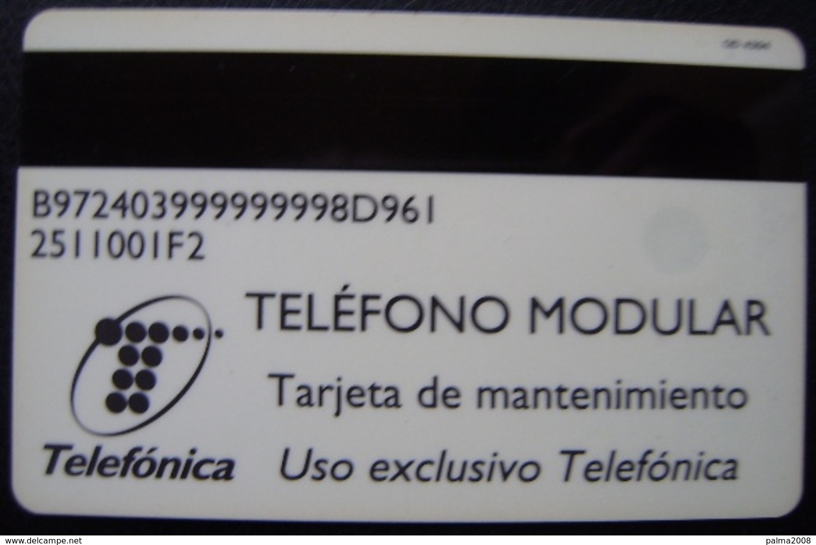 TARJETA DE PRUEBA - T 07 CON 2 LINEAS DE Nº Y LETRAS - USADA - VER FOTO REVERSO - A755 - Otros & Sin Clasificación